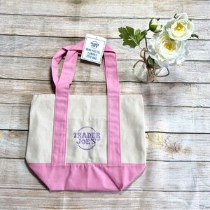 Trader Joe’s Mini Tote Bag - Pastel Pink New